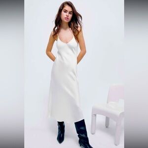 Silk Laundry 90s Slip dress off-white XS